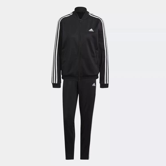adidas Pants - NWT Adidas Womens 3 Stripes Tracksuit - Small Black / White - Track Suit Set NEW